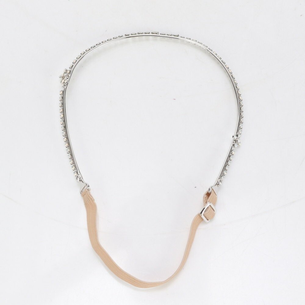 Louis Vuitton Headband Rhinestone Hairband Silver Hair Women's - Picture 2 of 8